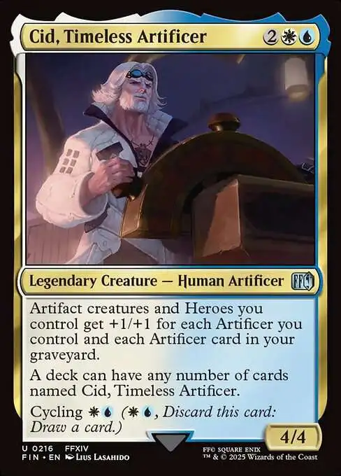 MtG Final Fantasy Uncommon FOIL Cid, Timeless Artificer #216