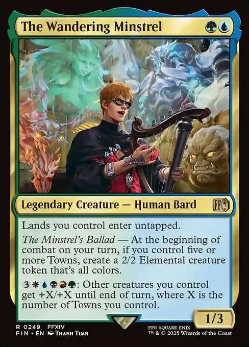 MtG Final Fantasy Rare FOIL The Wandering Minstrel #249