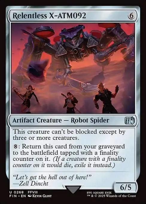 Magic The Gathering Final Fantasy Single Card Uncommon Relentless X-ATM092  268 FOIL - ToyWiz