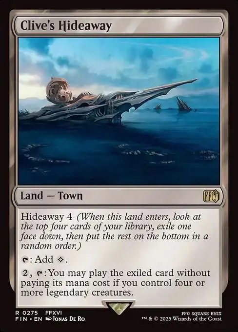 MtG Final Fantasy Rare FOIL Clive's Hideaway #275