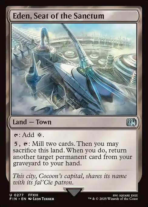Magic The Gathering Final Fantasy Single Card Uncommon Eden, Seat of the  Sanctum 277 - ToyWiz