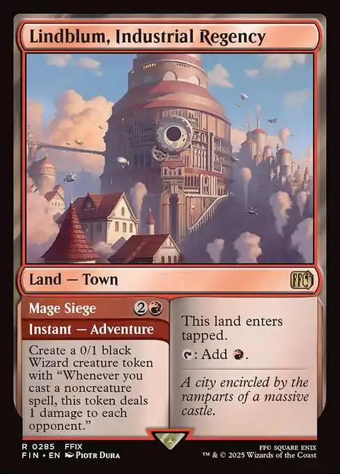 MtG Final Fantasy Rare Lindblum, Industrial Regency // Mage Siege #285