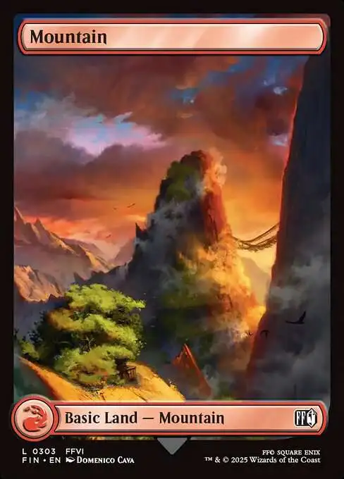 MtG Final Fantasy Common FOIL Mountain #303
