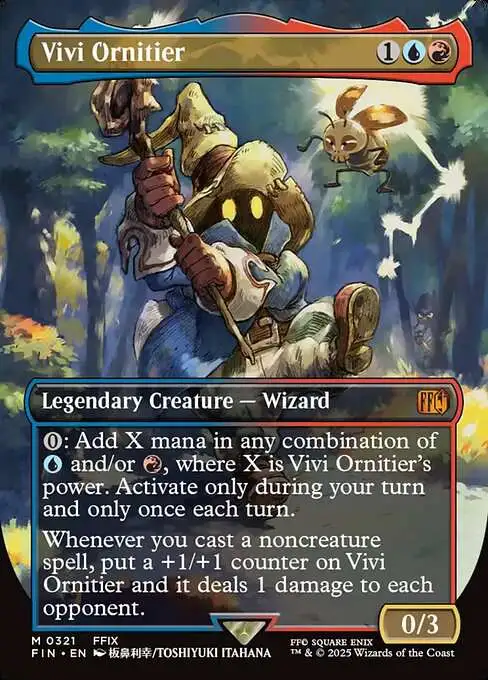 MtG Final Fantasy Mythic Rare Vivi Ornitier #321 [Borderless Alternate Art]