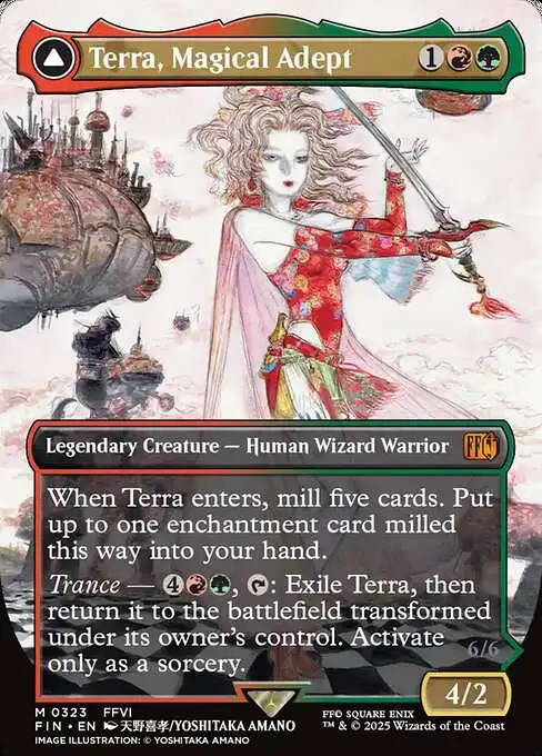 Magic The Gathering Final Fantasy Single Card Mythic Rare Terra, Magical  Adept Esper Terra 323 Borderless Alternate Art FOIL - ToyWiz