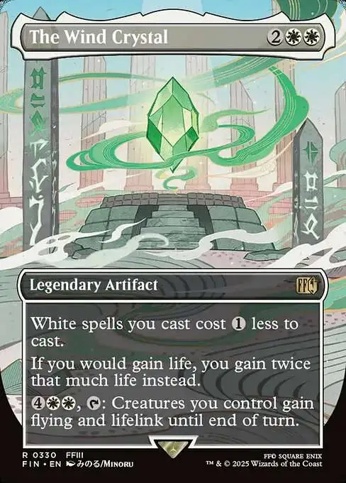 Magic The Gathering Final Fantasy Single Card Rare The Wind Crystal 330 Borderless Alternate Art FOIL - ToyWiz Magic The Gathering Final Fantasy Single Card Rare The Wind Crystal 330 Borderless Alternate Art FOIL - ToyWiz