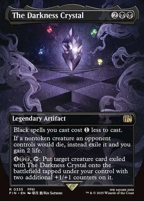 Magic The Gathering Final Fantasy Single Card Rare The Darkness Crystal 335 Borderless Alternate Art - ToyWiz Magic The Gathering Final Fantasy Single Card Rare The Darkness Crystal 335 Borderless Alternate Art - ToyWiz
