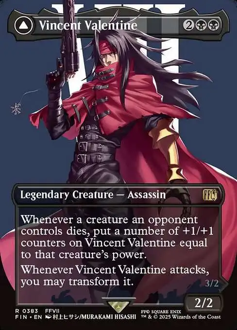 MtG Final Fantasy Rare Vincent Valentine // Galian Beast #383 [Borderless Alternate Art FOIL]