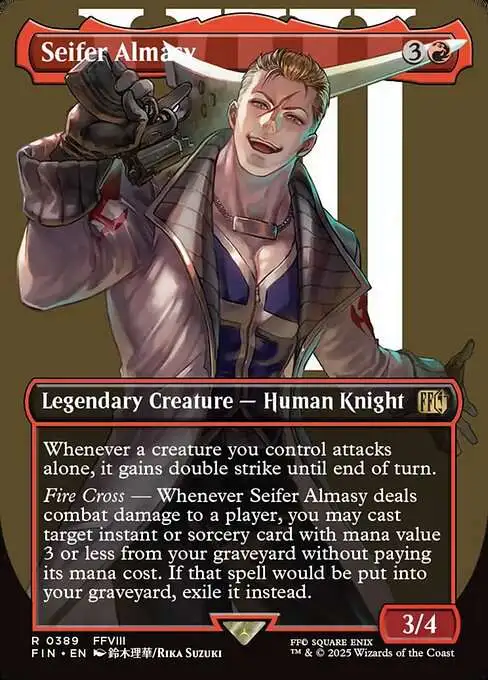 Magic The Gathering Final Fantasy Single Card Rare Seifer Almasy 389 Borderless Alternate Art - ToyWiz Magic The Gathering Final Fantasy Single Card Rare Seifer Almasy 389 Borderless Alternate Art - ToyWiz