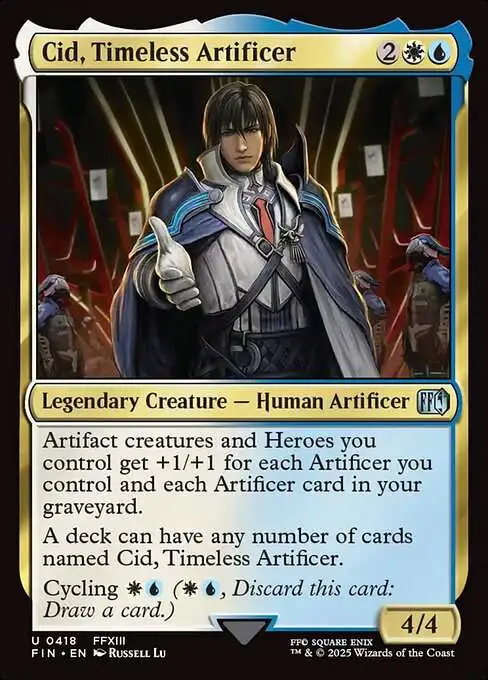 Magic The Gathering Final Fantasy Single Card Uncommon Cid, Timeless  Artificer 418 Alternate Art FOIL - ToyWiz