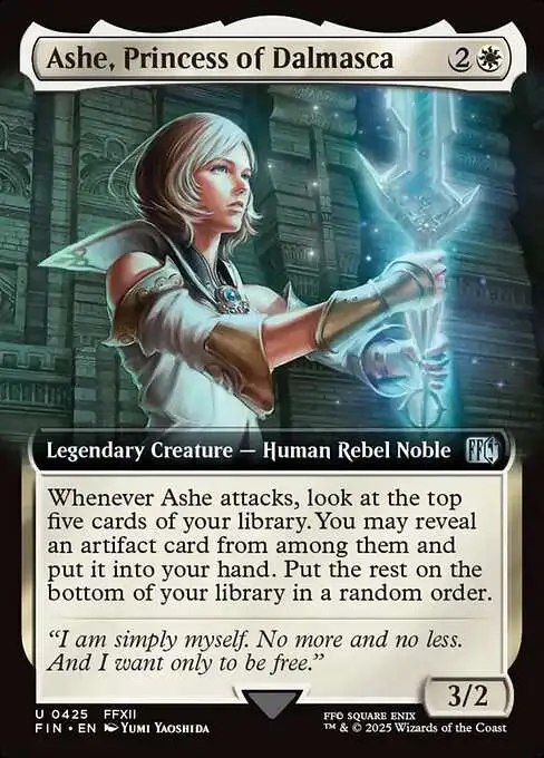 Magic The Gathering Final Fantasy Single Card Uncommon Ashe, Princess of Dalmasca 425 Extended Art - ToyWiz Magic The Gathering Final Fantasy Single Card Uncommon Ashe, Princess of Dalmasca 425 Extended Art - ToyWiz