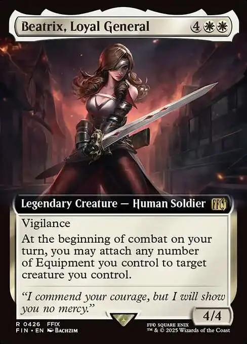 MtG Final Fantasy Rare Beatrix, Loyal General #426 [Extended Art FOIL]