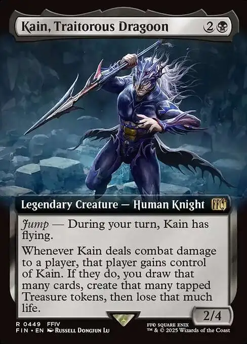 MtG Final Fantasy Rare Kain, Traitorous Dragoon #449 [Extended Art]