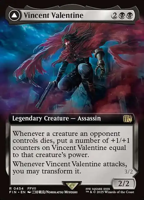 Magic The Gathering Final Fantasy Single Card Rare Vincent Valentine Galian  Beast 454 Extended Art FOIL - ToyWiz