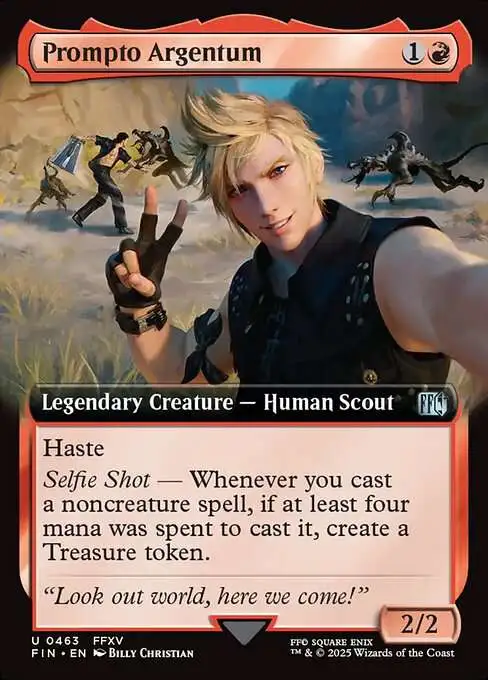 Magic The Gathering Final Fantasy Single Card Uncommon Prompto Argentum 463 Extended Art FOIL - ToyWiz Magic The Gathering Final Fantasy Single Card Uncommon Prompto Argentum 463 Extended Art FOIL - ToyWiz
