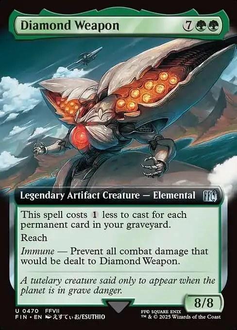 MtG Final Fantasy Uncommon Diamond Weapon #470 [Extended Art]