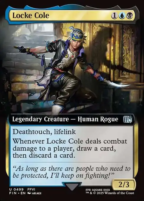 MtG Final Fantasy Uncommon Locke Cole #499 [Extended Art FOIL]