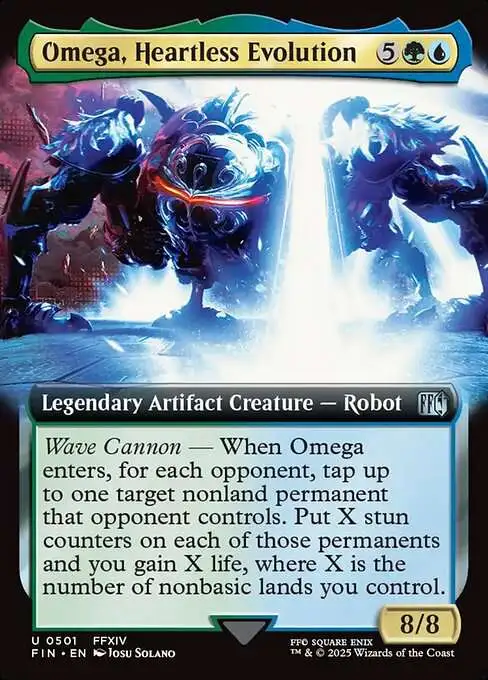 MtG Final Fantasy Uncommon Omega, Heartless Evolution #501 [Extended Art FOIL]