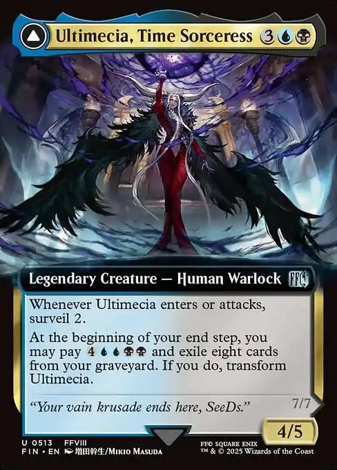Magic The Gathering Final Fantasy Single Card Uncommon Ultimecia, Time  Sorceress Ultimecia, Omnipotent 513 Extended Art - ToyWiz