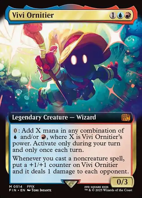 MtG Final Fantasy Mythic Rare Vivi Ornitier #514 [Extended Art]