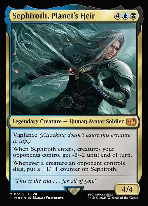 Magic The Gathering Final Fantasy Single Card Mythic Rare Sephiroth,  Planets Heir 553 Starter Kit FOIL - ToyWiz