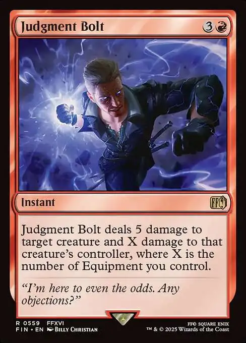 Magic The Gathering Final Fantasy Single Card Rare Judgment Bolt
