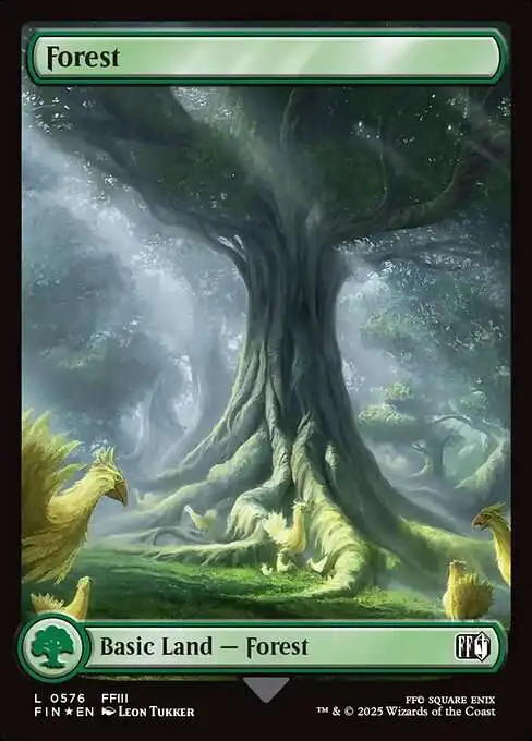 MtG Final Fantasy Common Forest #576 [Surge Foil Full Art]
