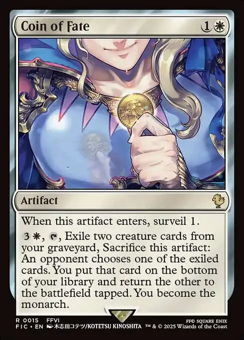 Magic The Gathering Final Fantasy Commander Single Card Rare Coin of Fate  15 FOIL - ToyWiz