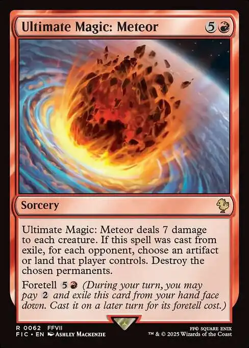 Magic The Gathering Final Fantasy Commander Single Card Rare Ultimate Magic  Meteor 62 - ToyWiz