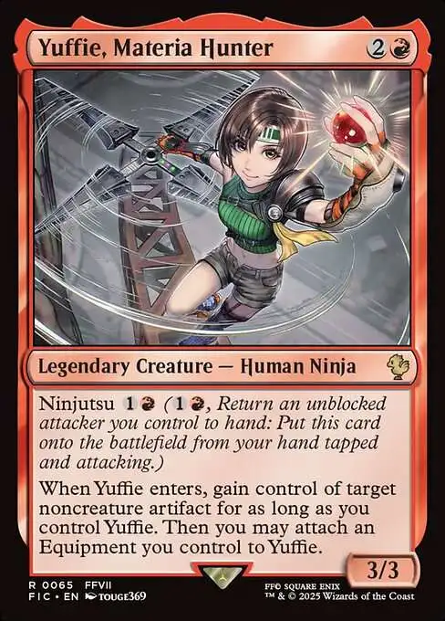 MtG Final Fantasy Commander Rare FOIL Yuffie, Materia Hunter #65