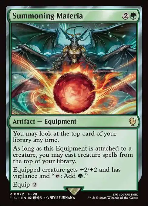 Magic The Gathering Final Fantasy Commander Single Card Rare Summoning  Materia 72 FOIL - ToyWiz