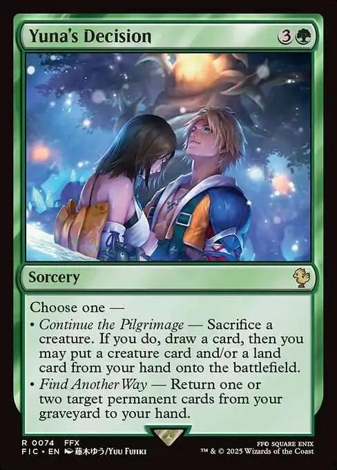 MtG Final Fantasy Commander Rare Yuna's Decision #74