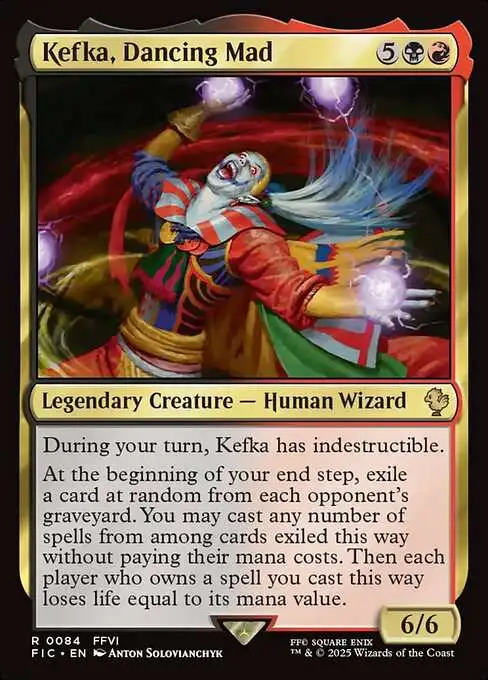 MtG Final Fantasy Commander Rare Kefka, Dancing Mad #84