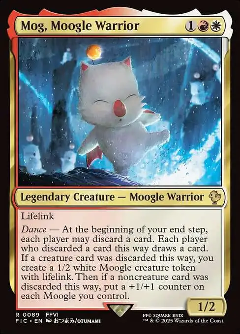 MtG Final Fantasy Commander Rare FOIL Mog, Moogle Warrior #89