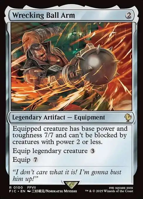 MtG Final Fantasy Commander Rare FOIL Wrecking Ball Arm #100