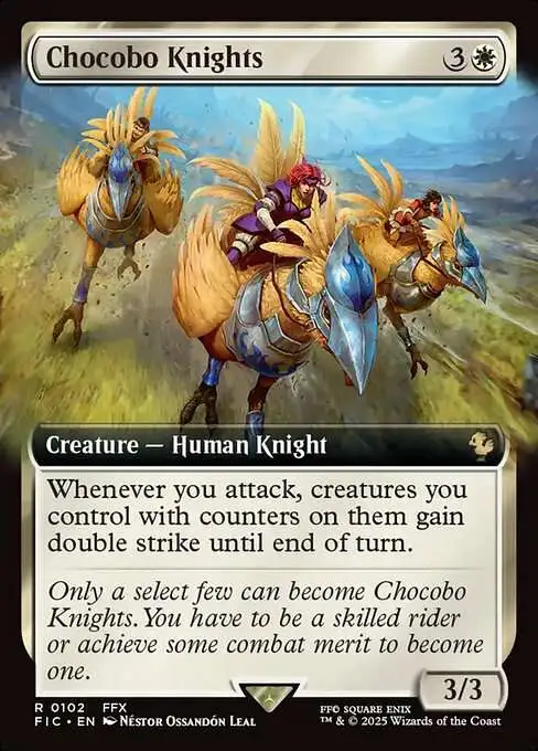 MtG Final Fantasy Commander Rare Chocobo Knights #102 [Extended Art]