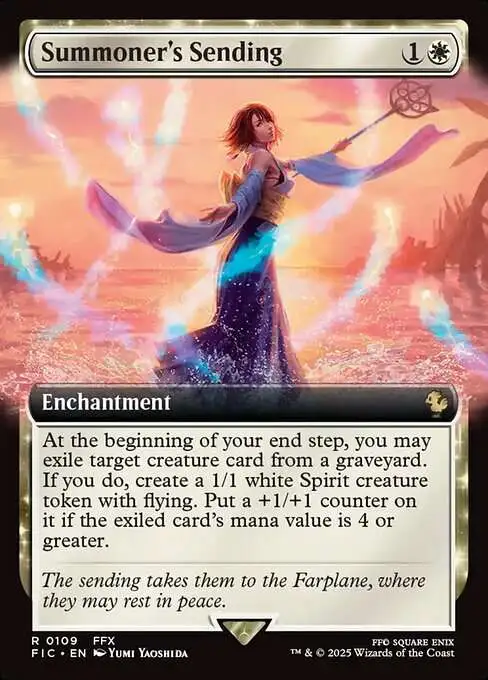 MtG Final Fantasy Commander Rare Summoner's Sending #109 [Extended Art FOIL]