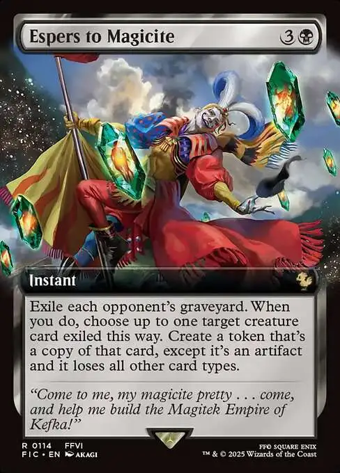 Magic The Gathering Final Fantasy Commander Single Card Rare Espers to  Magicite 114 Extended Art - ToyWiz