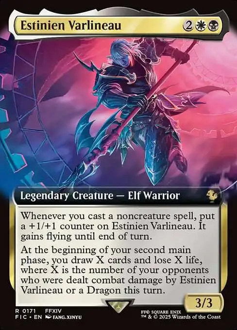 MtG Final Fantasy Commander Rare Estinien Varlineau #171 [Extended Art]