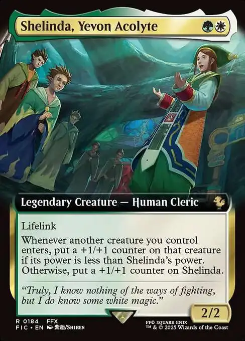 MtG Final Fantasy Commander Rare Shelinda, Yevon Acolyte #184 [Extended Art]