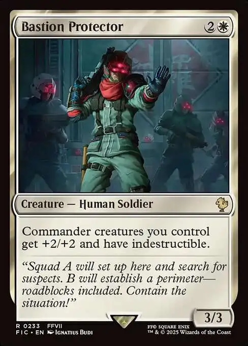 MtG Final Fantasy Commander Rare Bastion Protector #233