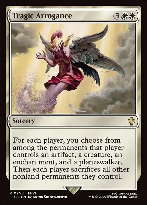 MtG Final Fantasy Commander Rare Tragic Arrogance #258