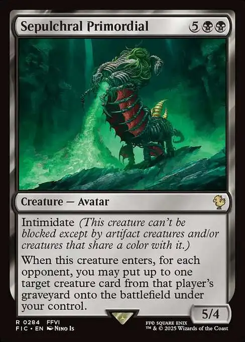 Magic The Gathering Final Fantasy Commander Single Card Rare Sepulchral Primordial 284 FOIL - ToyWiz Magic The Gathering Final Fantasy Commander Single Card Rare Sepulchral Primordial 284 FOIL - ToyWiz