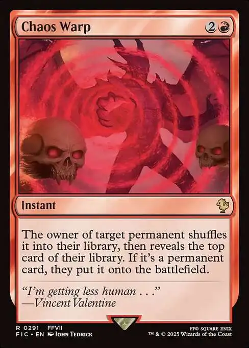 MtG Final Fantasy Commander Rare Chaos Warp #291