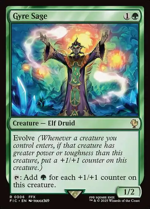 MtG Final Fantasy Commander Rare Gyre Sage #306