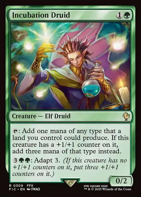 Magic The Gathering Final Fantasy Commander Single Card Rare Incubation  Druid 309 FOIL - ToyWiz