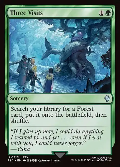 Magic The Gathering Final Fantasy Commander Single Card Uncommon Three  Visits 315 FOIL - ToyWiz