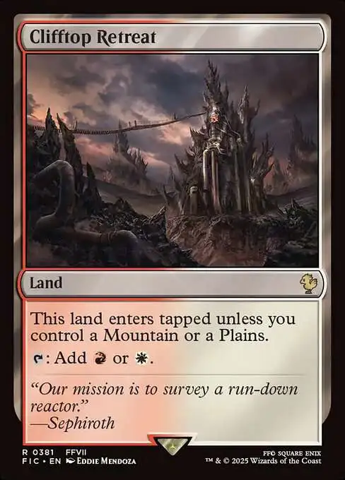 Magic The Gathering Final Fantasy Commander Single Card Rare Clifftop  Retreat 381 - ToyWiz