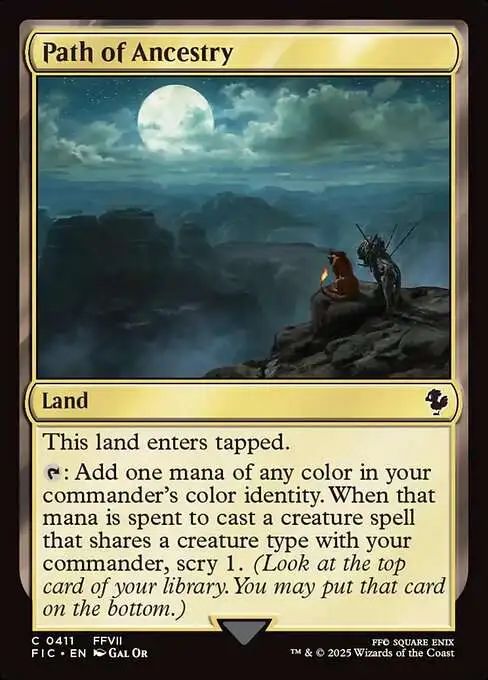 MtG Final Fantasy Commander Common FOIL Path of Ancestry #411