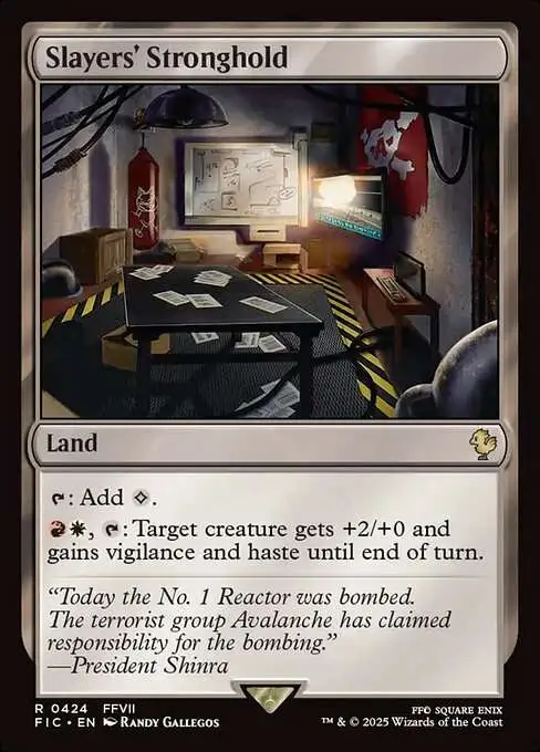 MtG Final Fantasy Commander Rare Slayers' Stronghold #424